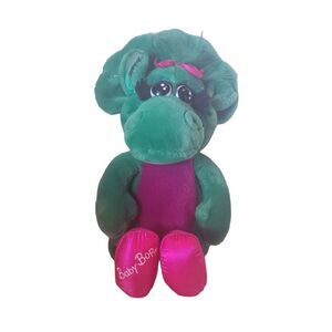 1992 Baby Bop Plush Barney & Friends 13" standing Green Dinosaur Stuffed Toy